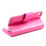 Wholesale iPhone 4S / 4 Simple Flip Leather Wallet Case (Hot Pink)